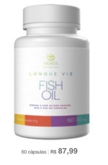 Longue Vie Fish Oil - ( Ômega 3 ) 60 Cápsulas.