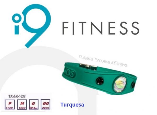 Pulseira I9 Fitness Turquesa.