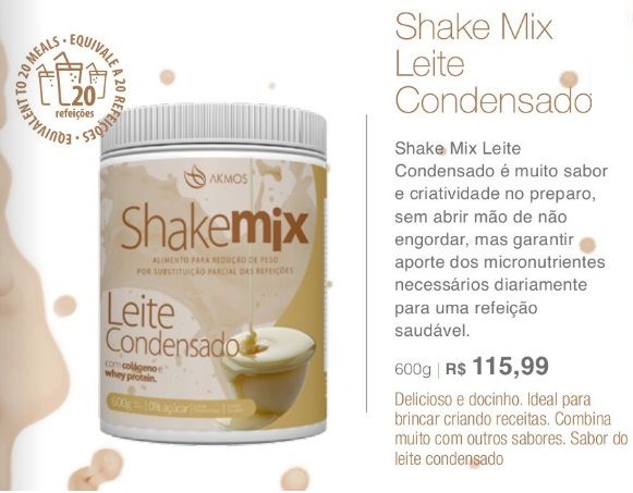 Shake Mix Leite Condensado - 600g.