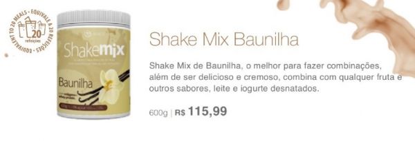 Shake Mix Baunilha - 600g.