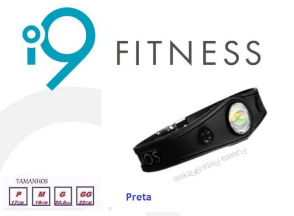 Pulseira I9 Fitness Preta.