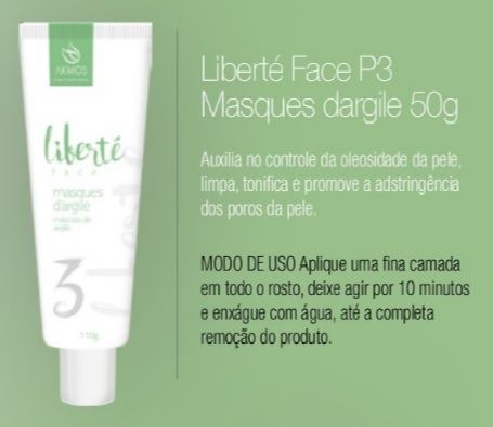 Liberté Face P3 Masques Dargile 50g - Máscara de Argila.